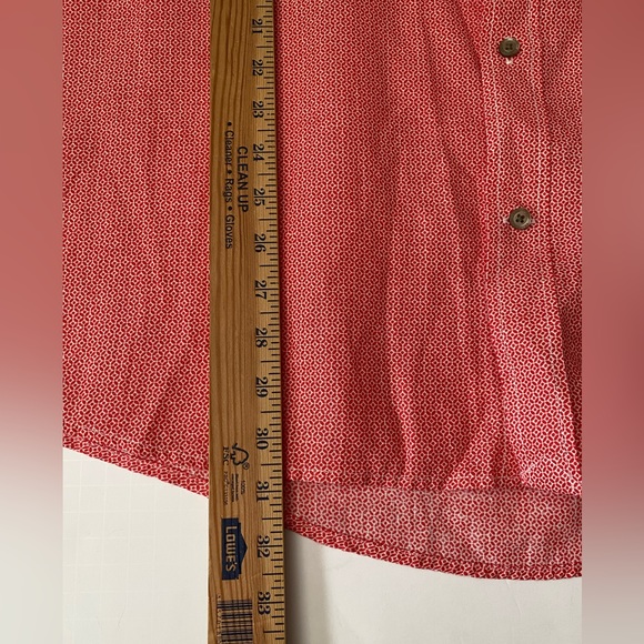 Lands End Shirt Mens XL 17- 17 1/2 Button Down Long Sleeve geometric print - Picture 5 of 12